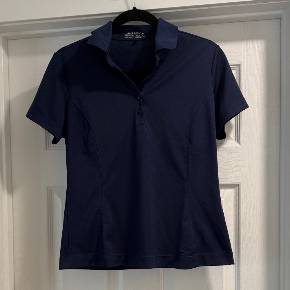 NikeGolf Women's Navy Button Down Shirt